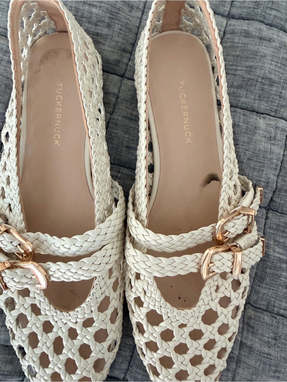 Tuckernuck Nina cream woven shoes - Picture 2 of 3